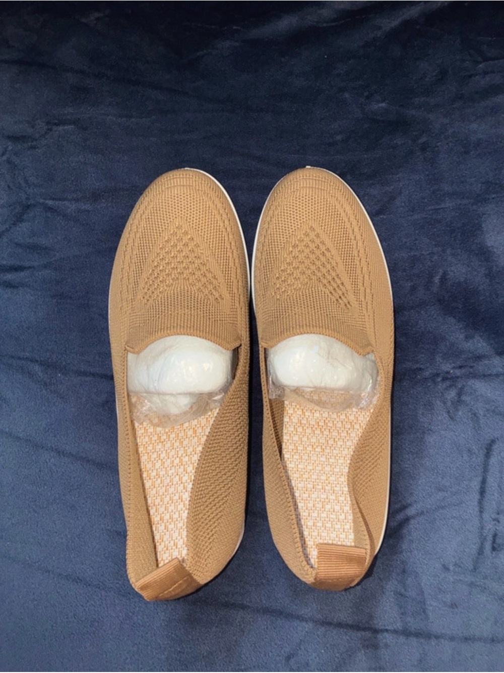 Women's Slip-On Knit Loafers in Tan